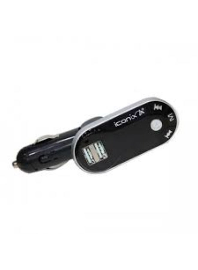 آيكونكس مشغل MP3 بلوتوث للسيارة متعدد الوظائف iConix IC-CM2013 مع جهاز إرسال FM وجهاز تحكم عن بُعد - أسود - Image 1
